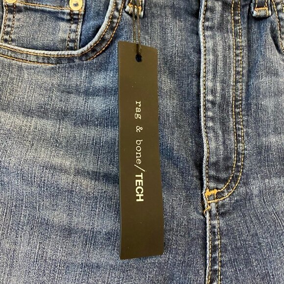 Rag & Bone Womens Ankle Slim Skinny Jeans Blue High Rise Pockets Denim 28 New - Picture 9 of 12